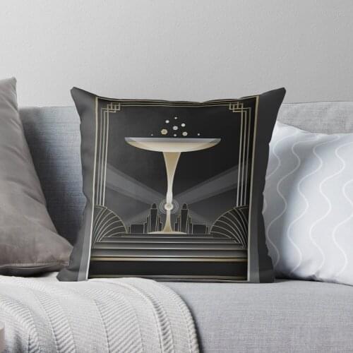 Art deco design VI Throw Pillow Cushion Cover Polyester throw pillows case on sofa home living room car seat decor 45x45cm