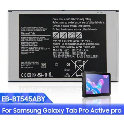 Original EB-BT545ABY Battery For Samsung Galaxy Tab Pro Active pro T545 SM-T545 7600mAh Replacement Tablet Battery 7600mAh