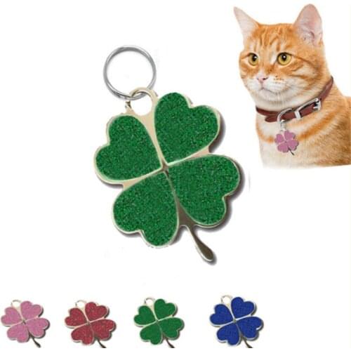 Personalized Pet Dog Tags Cute Paw Pendant Glitter Jewelry Decor Puppy Cat Metal Necklace Collar for Dogs Cats Pet Accessories