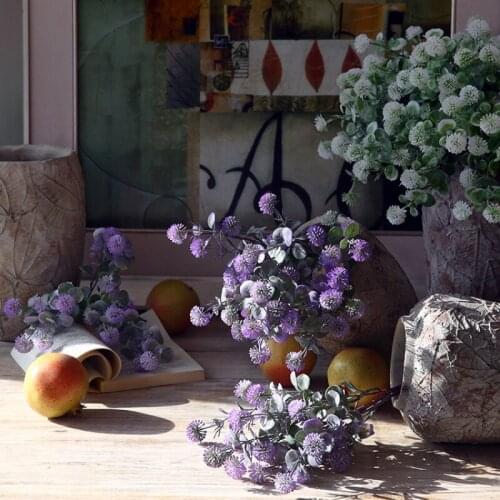 1pc Plastic Fireball Flower Simulation Flower Bouquet Living Room Decoration Interior Layout Flower Arrangement Material