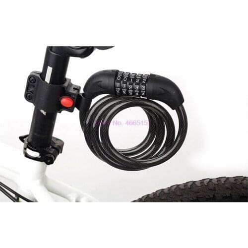 By dhl or fedex 50 pcs Bike Locks Bicycle Cipher Lock Anti-theftMountain Road Bike Steel Cable Lock Wire Rope 1200mm