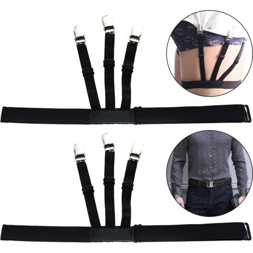 1Pair Male Shirt Garters Stays Business Suspenders Braces Mens Garter Belt