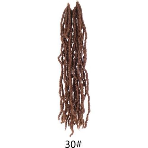 Prettyplus Goddess Faux Locs Crochet Hair Synthetic Wave Hair Braiding Hair Extensions Handmade 21Strands/Piece Hair Exension