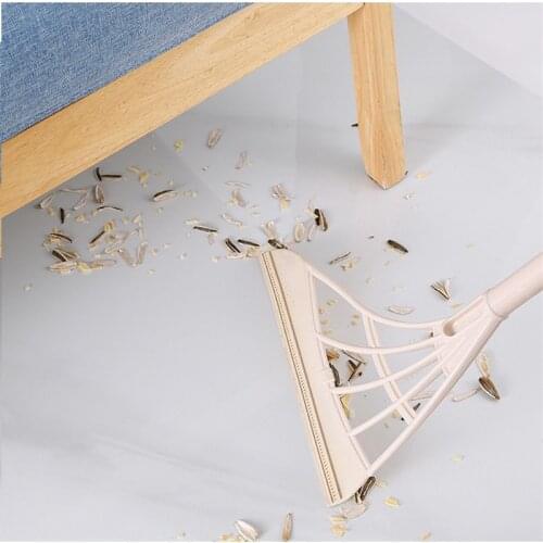 Dual-Use Foldable Broom Silicone Floor Glass Mops Wiper Mopping Household Pet Hair Removal Brushes Cleaning Tools