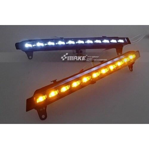LED DRL daytime running light for Audi Q7 2006-09 with yellow flicker turn signals, safe original package, fast DHL EMS shipping