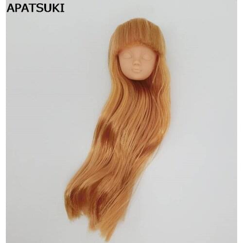 Practice Makeup Doll Head For 11.5" Doll Heads For Kurhn 1/6 BJD Dolls Practicing Makeup Head With Golden Long Hair