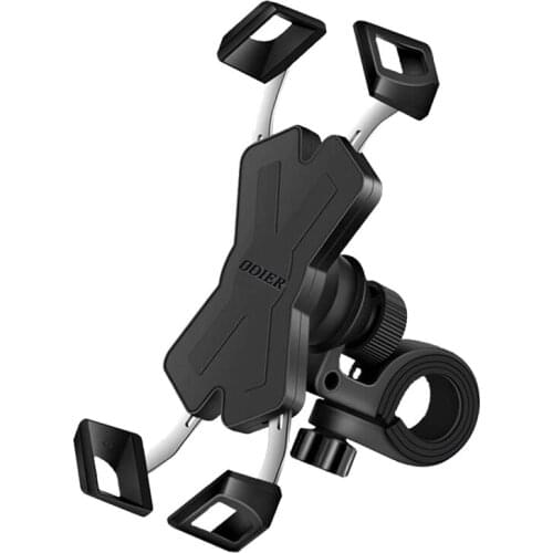 ODIER Universal Motorcycle Mirror Rear View Mount Stem Cap Cell Phone Holder Stand for All Smart Phone