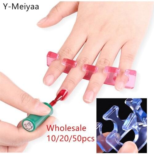 Reusable 10/20/50pcs Pedicure Toe Separators Nail Art Finger Separators Silicone Toe Stretcher For Toes & Finger Relaxing 30