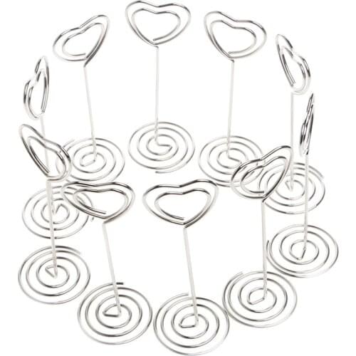 10Pcs Wedding Favors Place Card Holder Table Photo Memo Number Name Clips Base