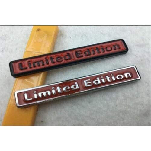 100pc New Car Styling Red Black Metal Limited Edition Body Rear Trunk Badge Emblem Sticker