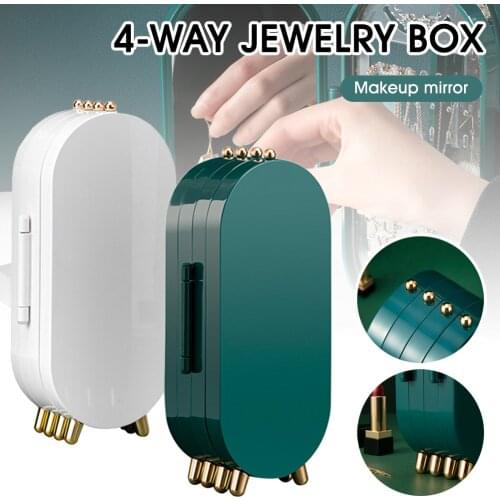 2021 Desktop Jewelry Storage Box Earrings Jewelries Multilayer Dustproofs Jewelry Box Multi-Function Jewelries Boxes Organizer