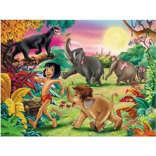 5D DIY Diamond Painting The Jungle Book Cartoon Embroidery Full Square Round Diamond Cross Stitch Mosaic Home Decor Gift
