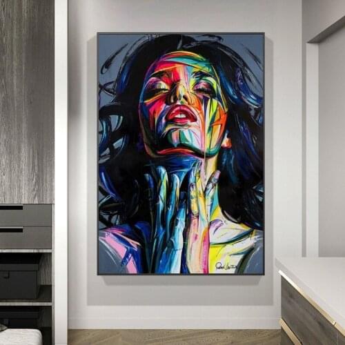 Abstract Pop Art Street Graffiti Wall Art Canvas Prints Girls Watercolor Canvas Paintings on The Wall Pictures for Home Decor