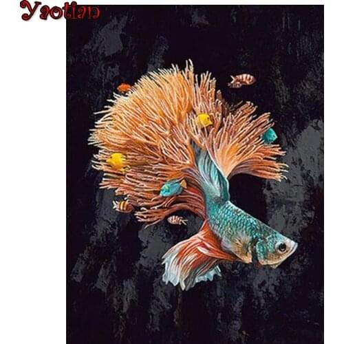 Diamond Embroidery Tropical Goldfish 5D DIY Diamond Painting Full Square/Round Diamond Mosaic Pictures Of Rhinestones Home Decor