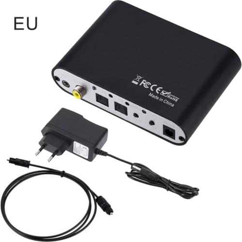 Audio Decoder Digital to Analog 5.1 Channel Adapter Coaxial AUX 3.5mm to RCA Sound Decoder Amplifier EU/US/UK/AU Plug