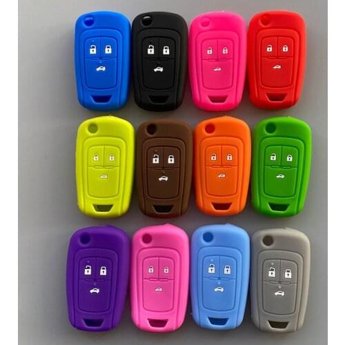 Silicone rubber car key cover case for Chevrolet Cruze 2009-2013 sedan hatchback 3 button key