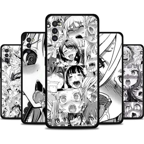Case For Samsung A51 A71 A21s A21 A12 A11 A02s A02 A01 A91 A72 A52 A42 A41 A32 A31 TPU Coque Anime girl cartoon japan cute faces