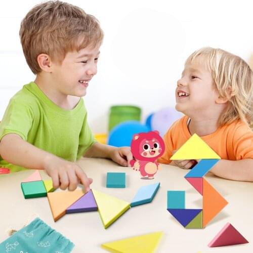Childrens Creative Tangram Puzzle Classic Geometric Shape Tangram Puzzle Baby Preschool Early Education Educational Toys