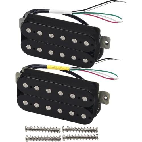 FLEOR Black Alnico 5 Humbucker Pickup Electric Guitar Pickup Neck / Bridge Option for Guitar Parts