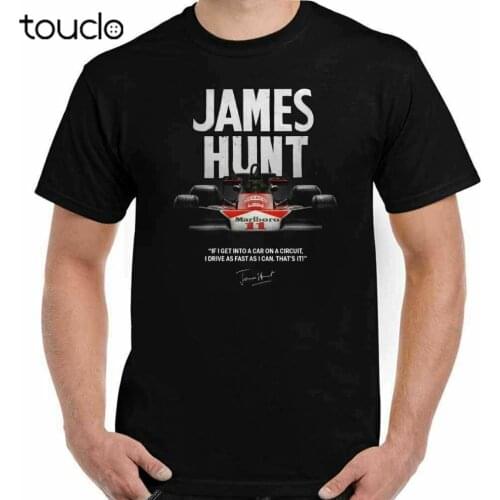 JAMES HUNT T-SHIRT, Mens Top Racing Driver One Motorsport Tee