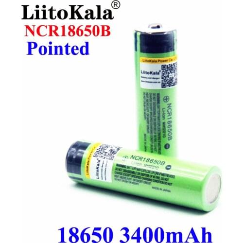 Hot liitokala 100% New Original NCR18650B 3.7 v 3400 mah 18650 Lithium Rechargeable Battery For Flashlight batteries (NO PCB)