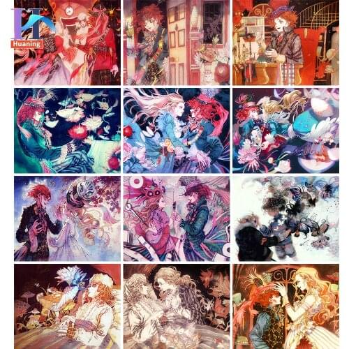 DIY Oil Painting By Numbers Anime Alice Cartoon HandPainted Kits on Wall Canvas Pictures By Numbers Portrait Home Decor Gift