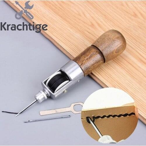 Leather Lock Stitch Sewing Awl Thread Kit Fabric Needles Stitch DIY Leathercraft