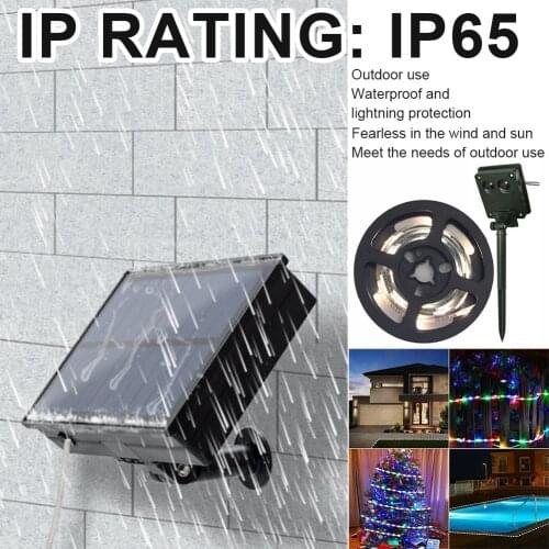 ED Strip Light Patio Ribbon Solar Powered Outdoor Waterproof Smart Garden Decor Easy Install LED Strip Light Street Outdoor