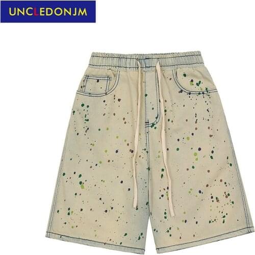 Men designer jeans for men distressed jeans 2021 Summer hip hop Knee Length punk clothes baggy jeans shorts UC085