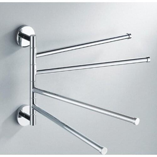 Stainless Steel Towel Bar Rotating Towel Rack Bathroom Kitchen Wall-mounted Towel Polished Rack Holder Hardware Accessory
