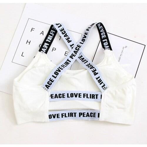 New Girl Clothing Training Bras Puberty Young Girls Cotton Children Sport Underwear Teenagers Student Camisole Vest Undergarment