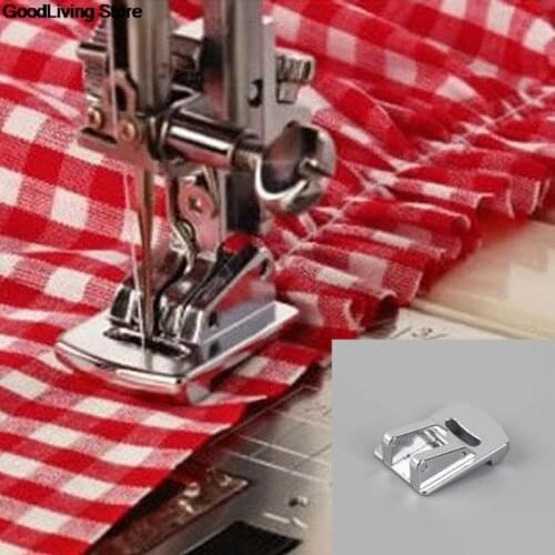 Rolled Hem Curling Sewing Presser Foot For Sewing Machine Singer Janome Sliver Tone 1PCS