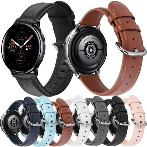 Essidi Geniue Leather Band For Samsung Galaxy 42mm Active 1 2 40mm 44mm Smart Bracelet Strap For Gear Sport Gear S2 Wrist Band