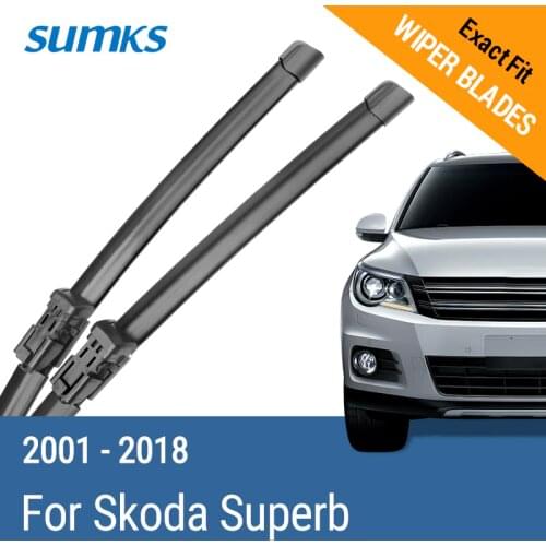 SUMKS Wiper Blades for Skoda Superb 2002 2003 2004 2005 2006 2007 2008 2009 2010 2011 2012 2013 2014 2015