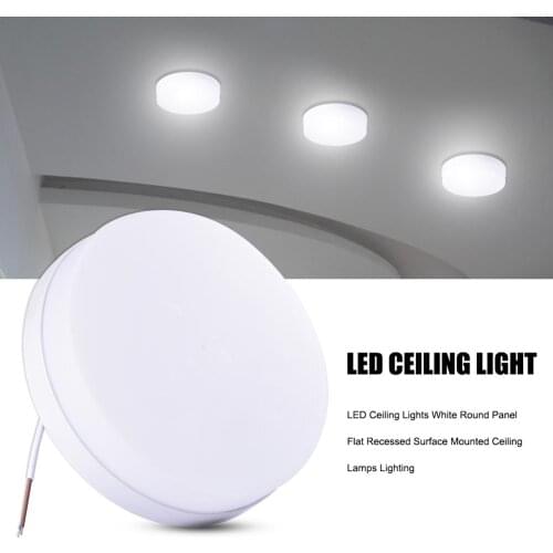 LED Ceiling Light Showing Installation Round Disc Plate Lamp Heat-Dissapation Anti-glare Eye Protection for Living Room Study