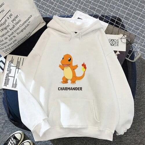 Autumn Kawaii Hoodie Pokemon Psyduck Hooded Sweatshirts Women Anime Poleron Clothes Cartoons Print Warm Cotton Pullovers Tops