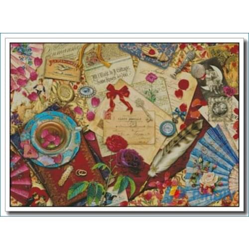 Embroidery Retro Love Letters Cross Stitch Materials for Sale Philippines with 100% Cotton Floss & Free Shipping for Home Decor