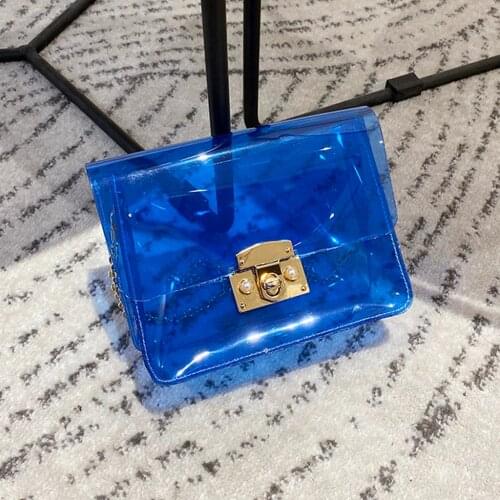 Women Convenient Outdoor Bags Sequins Transparent PVC Jelly Bag Ladies Girls Clear Crossbody Tote Handbag Shoulder Bags Purse 20