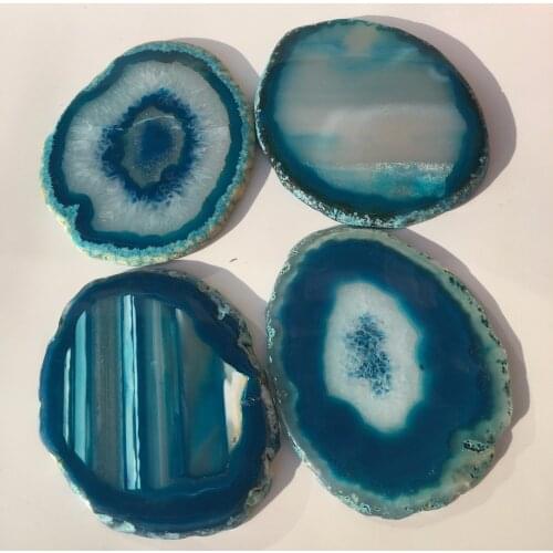 1pieces blue agate slices 70g