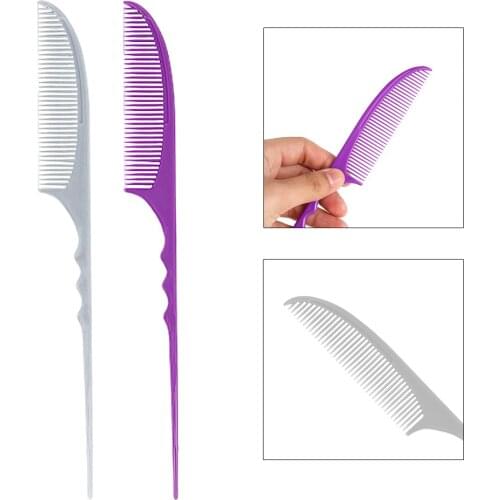 1pcs Barber Anti-Static Hair Comb Hairstyling Rat Tail Hairbrush Moon Style Comb Salon Dyeing Haircutting Hairdressing Tools