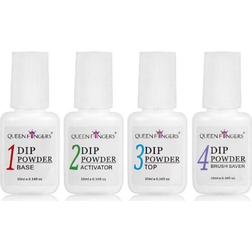 10ml/Bottle Dipping Nail Powder System Liquid Base Top Coat Activator Brush Saver Nail Art Natural Dry Without Lamp Cure Tc#065