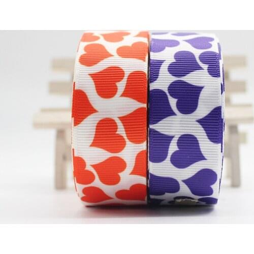 16-75mm Grosgrain Ribbon Love Heart Mixed Valentines Day Printing Ribbon Hair Bow Diy Crafts Handmade Accessories
