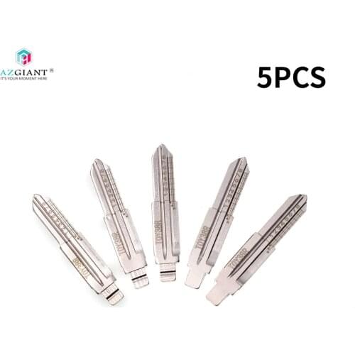 5PCS Engraved Line Blank Scale Shearing Teeth Uncut Key Blade 08# TOY38R for Hafei/Xiali/Daewoo/Zhongtai for Lishi 2 in 1