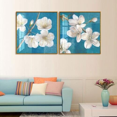 Abstract Colorful Leaves Canvas Painting Retro Green Plant Poster Print Fashion Decor Square Wall Art Picture For Living Room HD