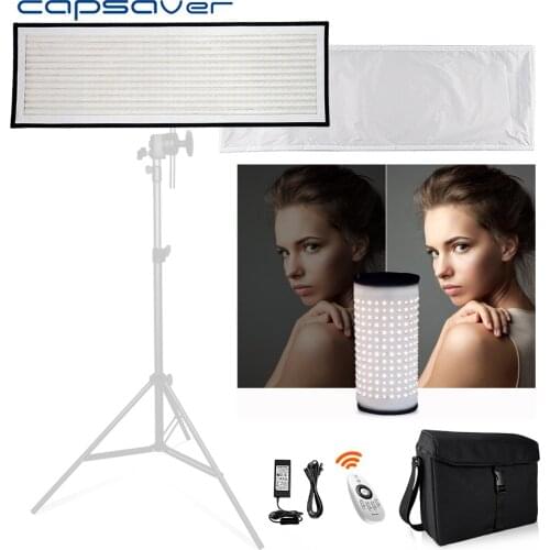 Capsaver FL1x3A LED Video Light photographic lighting Bi-color 3200K-5500K 576 LEDs Flexible LED Panel Studio Lamp for YouTube