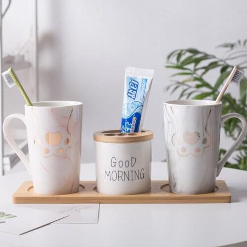 Couple style mouthwash cup Toothbrush cup High-grade ceramics Bathroom bathroom Home Hotel Supplies