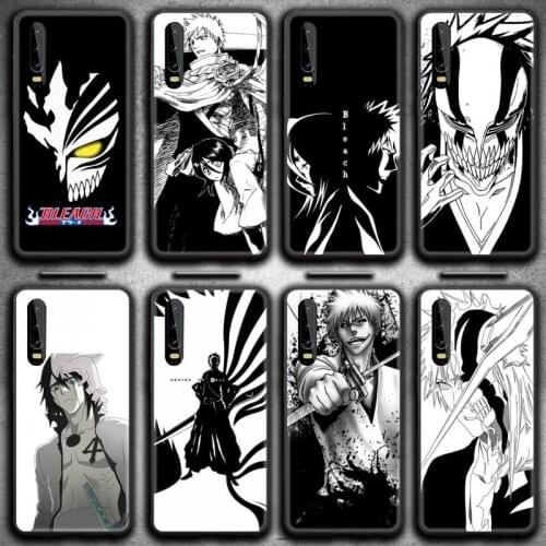 Anime Bleach Black and White Phone Case for Huawei P20 P30 P40 lite E Pro Mate 40 30 20 Pro P Smart 2020