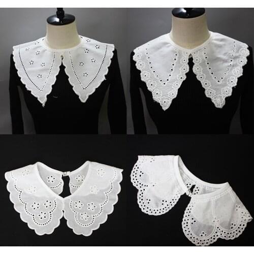 Decorative Embroidered Fake Collar European And American Style New White Shawl Doll Fake Collar Female Shirt False Collar