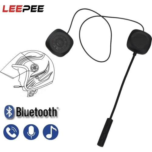 LEEPEE Moto Helmet Headset Universal MP3 Speaker Handsfree Stereo Earphone Motorcycle Helmet Headphones Bluetooth 5.0