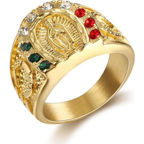 New Fashion Gold color Tone Cross Finger Ring For Women Men Prayer Christian Jesus Band Biker Rock Hip hop Wedding Jewelry